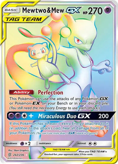 Mewtwo & Mew GX - 242/236 - Tag Team - Unified Minds