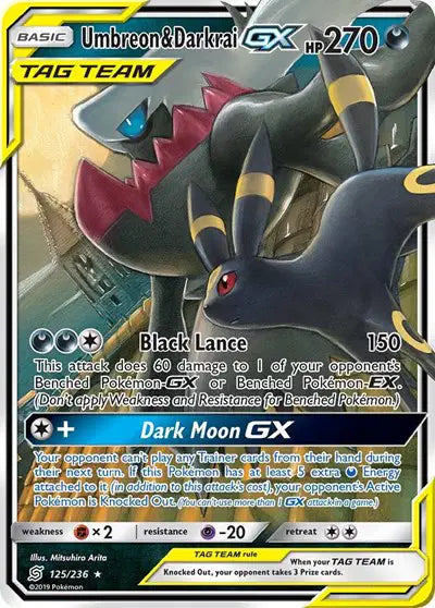 Umbreon & Darkrai GX - 125/236 - Tag Team - Unified Minds