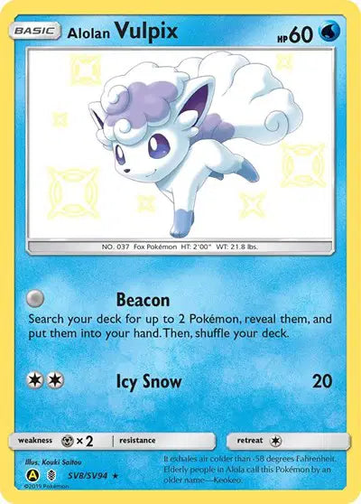 Alolan Vulpix - SV8/SV94 - Hidden Fates - Shiny Vault