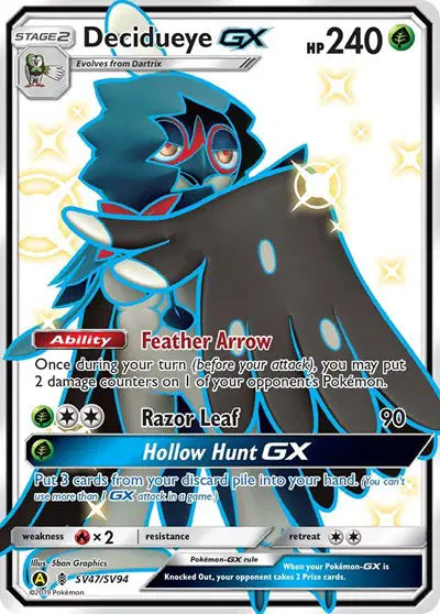 Decidueye GX - SV47/SV94 - Hidden Fates - Shiny Vault