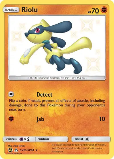 Riolu - SV21/SV94 - Hidden Fates - Shiny Vault