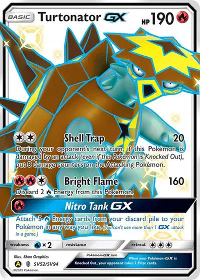 Turtonator GX - SV52/SV94 - Hidden Fates - Shiny Vault