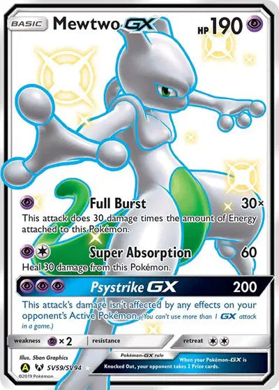 Mewtwo GX - SV59/SV94 - Hidden Fates - Shiny Vault