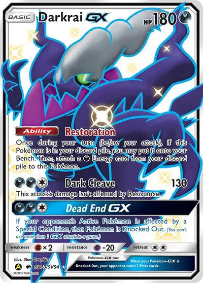 Darkrai GX - SV70/SV94 - Hidden Fates - Shiny Vault