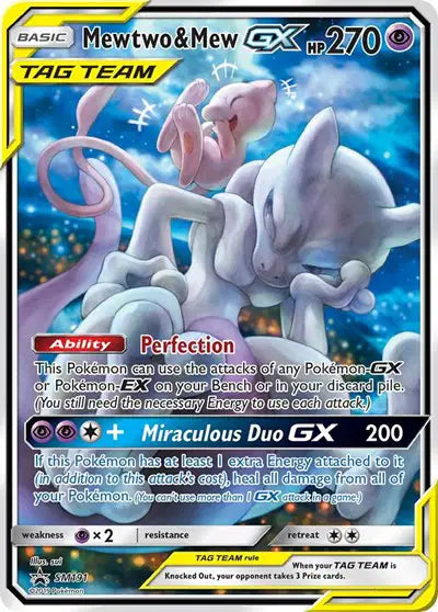 Mewtwo & Mew GX - SM191 - Tag Team - Sun & Moon Promo