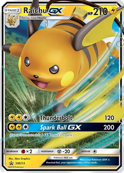 Raichu GX - SM213 - Sun & Moon Promo