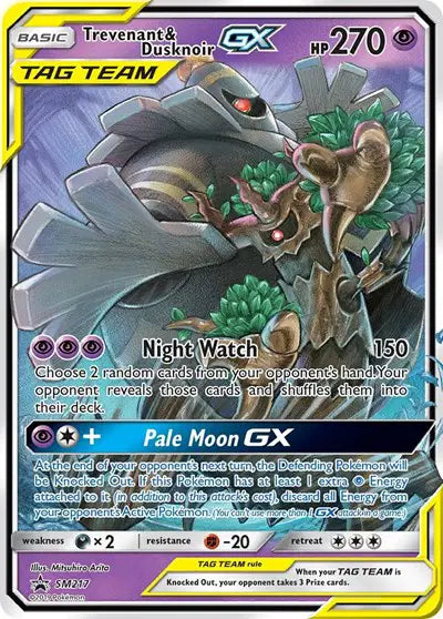 Trevenant & Dusknoir GX - SM217 - Tag Team - Sun & Moon Promo
