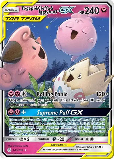 Togepi & Cleffa & Igglybuff GX - 143/236 - Tag Team - Cosmic Eclipse