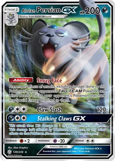 Alolan Persian GX - 129/236 - Cosmic Eclipse