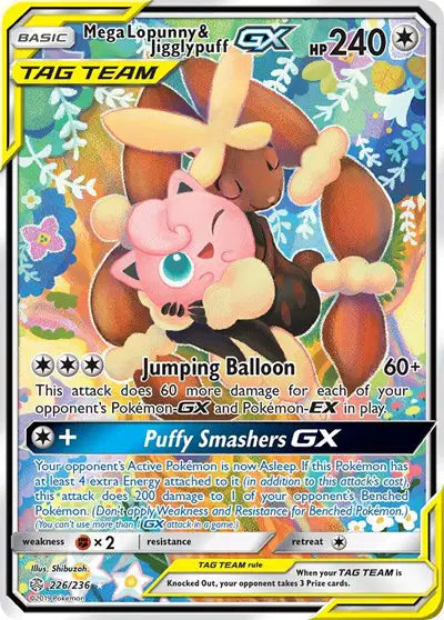 Mega Lopunny & Jigglypuff GX - 226/236 - Tag Team - Cosmic Eclipse
