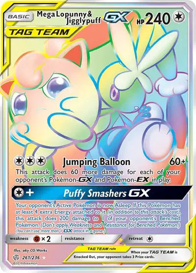 Mega Lopunny & Jigglypuff GX - 261/236 - Tag Team - Cosmic Eclipse