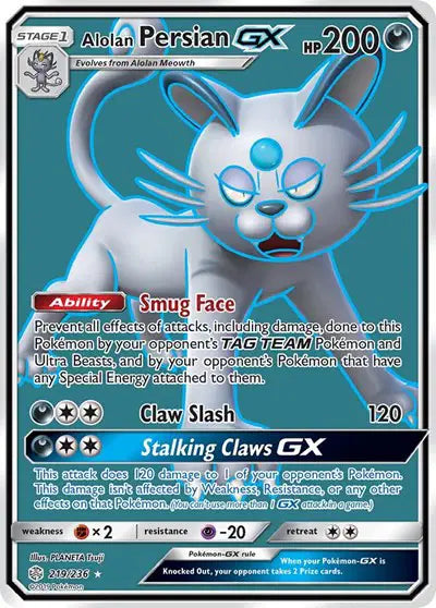Alolan Persian GX - 219/236 - Cosmic Eclipse