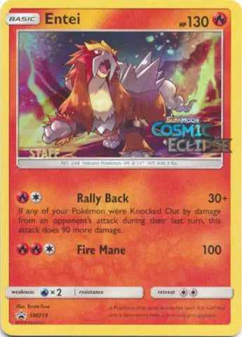 Entei - SM219 - Staff - Sun & Moon Promo