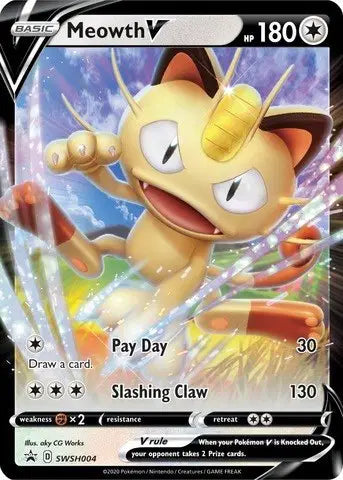 Meowth V - SWSH004 - Sword & Shield Promo