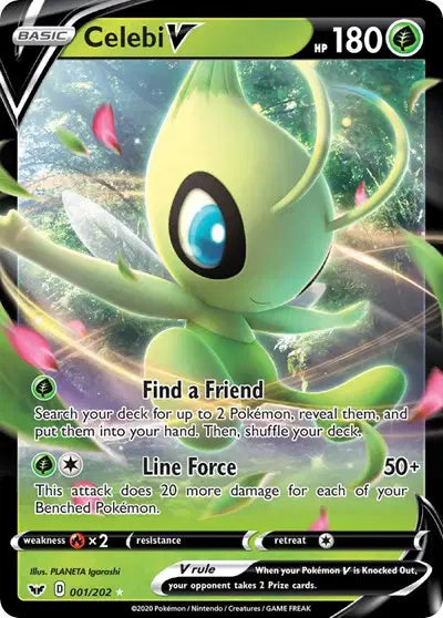 Celebi V - 001/202 - Sword & Shield Base Set