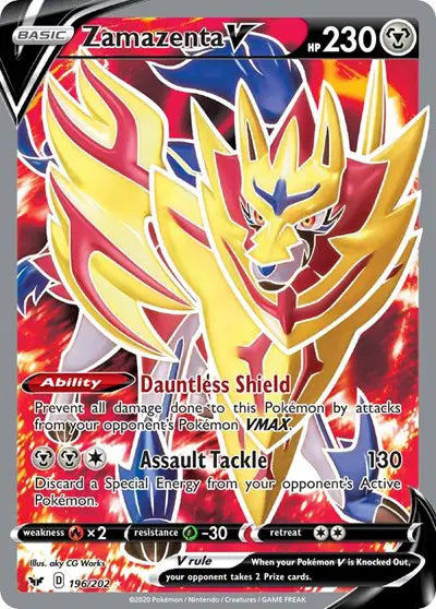 Zamazenta V - 196/202 - Sword & Shield Base Set