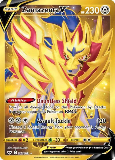 Zamazenta V - 212/202 - Sword & Shield Base Set