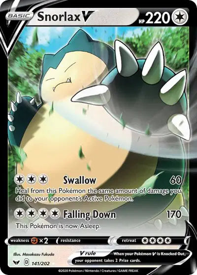 Snorlax V - 141/202 - Sword & Shield Base Set