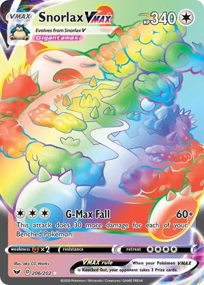 Snorlax VMAX - 206/202 - Sword & Shield Base Set