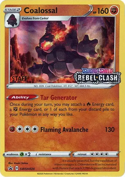Coalossal - SWSH024 - Staff - Sword & Shield Promo