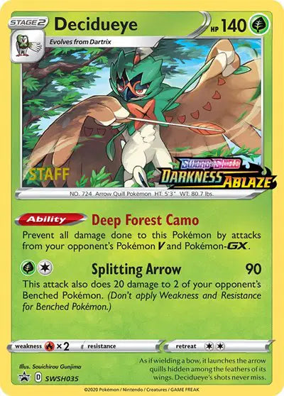 Decidueye - SWSH035 Staff - Sword & Shield Promo