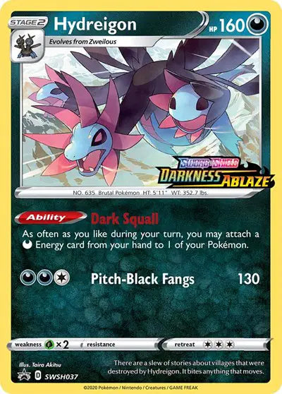 Hydreigon - SWSH037 - Sword & Shield Promo