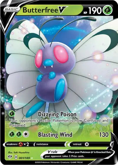 Butterfree V - 001/189 - Darkness Ablaze