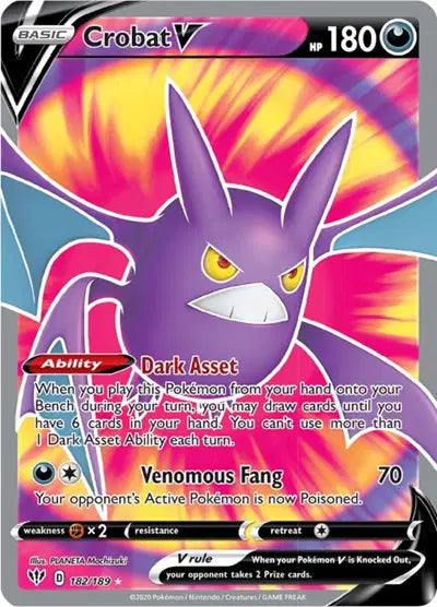 Crobat V - 182/189 - Darkness Ablaze