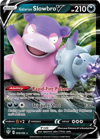 Galarian Slowbro V - 100/189 - Darkness Ablaze