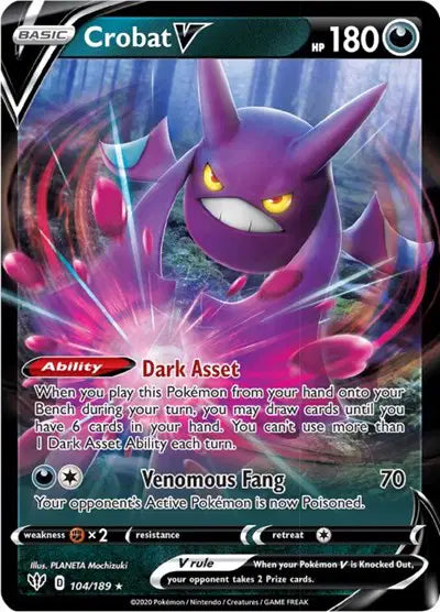 Crobat V - 104/189 - Darkness Ablaze