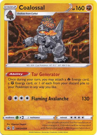 Coalossal - SWSH054 - Sword & Shield Promo