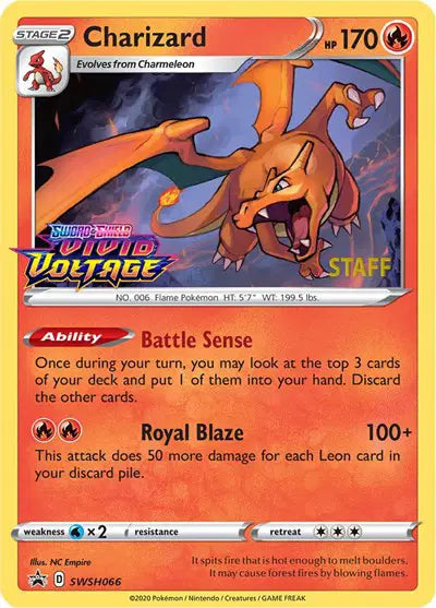 Charizard - SWSH066 - Staff - Sword & Shield Promo