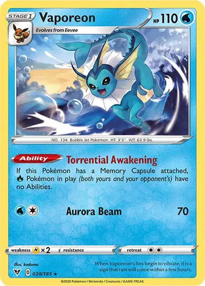 Vaporeon - 030/185 - Vivid Voltage