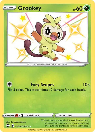 Grookey - SV004/SV122 - Shining Fates - Shiny Vault