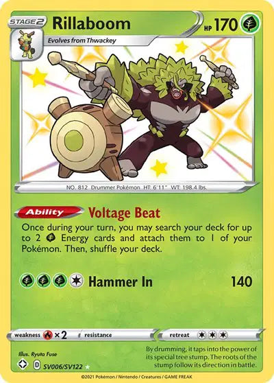 Rillaboom - SV006/SV122 - Shining Fates - Shiny Vault