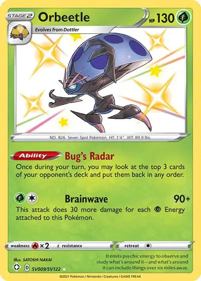 Orbeetle - SV009/SV122 - Shining Fates - Shiny Vault