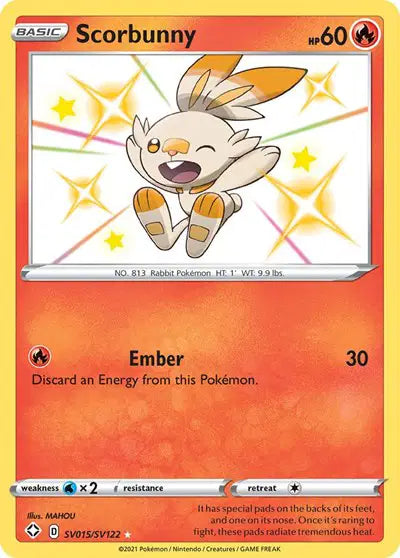 Scorbunny - SV015/SV122 - Shining Fates - Shiny Vault