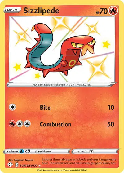 Sizzlipede - SV018/SV122 - Shining Fates - Shiny Vault