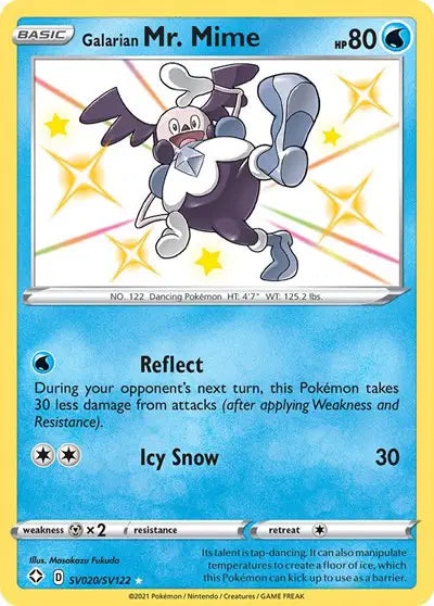 Galarian Mr. Mime - SV020/SV122 - Shining Fates - Shiny Vault