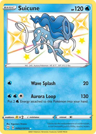 Suicune - SV022/SV122 - Shining Fates - Shiny Vault