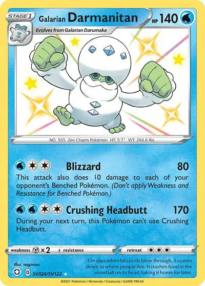 Galarian Darmanitan - SV024/SV122 - Shining Fates - Shiny Vault