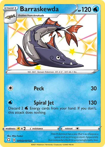 Barraskewda - SV032/SV122 - Shining Fates - Shiny Vault