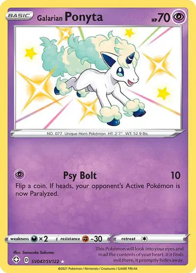 Galarian Ponyta - SV047/SV122 - Shining Fates - Shiny Vault