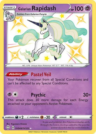 Galarian Rapidash - SV048/SV122 - Shining Fates - Shiny Vault