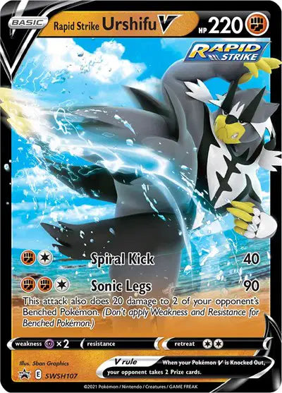 Rapid Strike Urshifu V - SWSH107 - Sword & Shield Promo