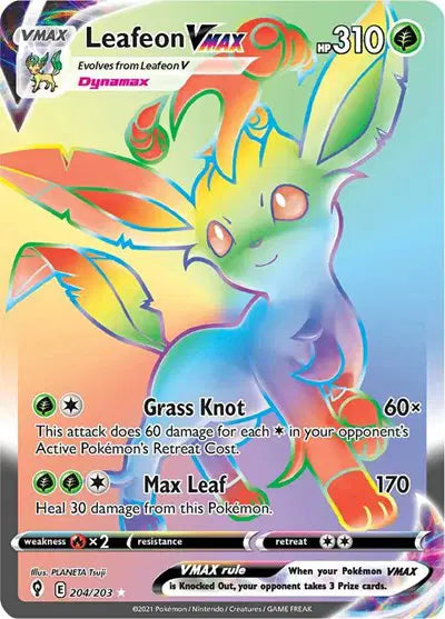Leafeon VMAX - 204/203 - Evolving Skies