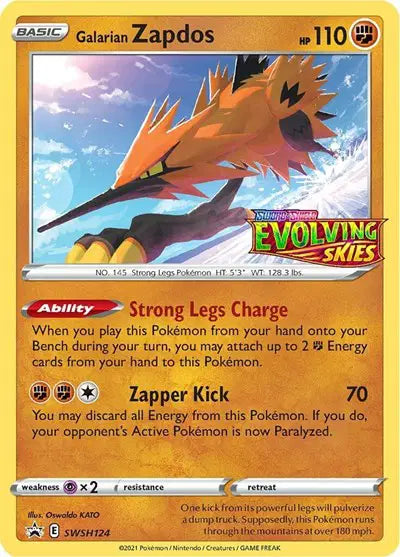 Galarian Zapdos - SWSH124 - Sword & Shield Promo