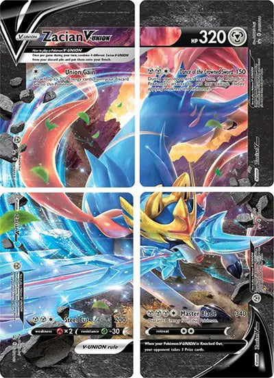 Zacian V - Set of 4 - Sword & Shield Promo