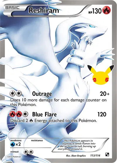 Reshiram - 113/114 - Celebrations - Classic Collection