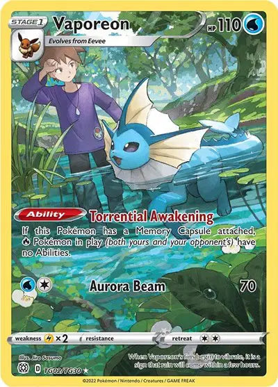 Vaporeon - TG02/TG30 - Brilliant Stars - Trainer Gallery